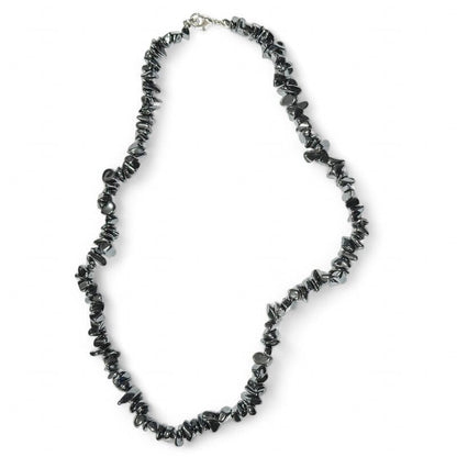 Collier Hématite Chine A (perles baroques) - 45cm - La Boite à Cailloux