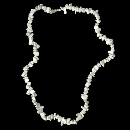 Collier howlite Zimbabwe A (perles baroques) - 45cm - La Boite à Cailloux