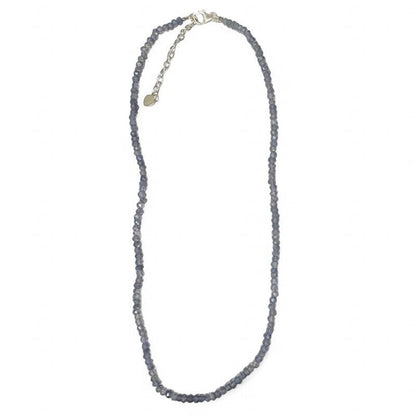 Collier iolite (cordiérite) Inde AA - 45 - 50mm - La Boite à Cailloux