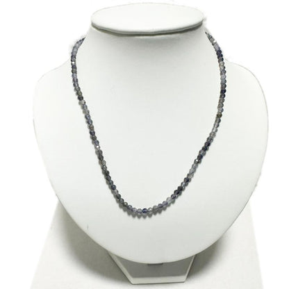 Collier iolite Inde AA (perles facettées 3 - 4mm) - 45cm - La Boite à Cailloux