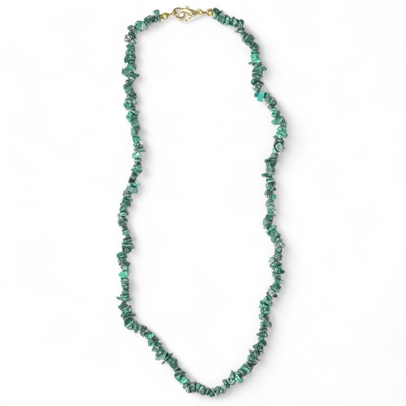 Collier malachite Congo A 45cm (perles baroques) - La Boite à Cailloux