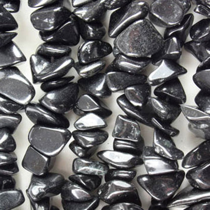 Collier onyx noir Inde A (perles baroques) - 45cm - La Boite à Cailloux
