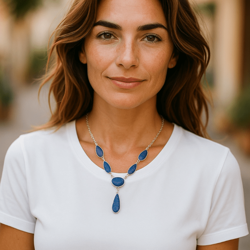 Collier opale doublet Australie AAA argent 925 - La Boite à Cailloux