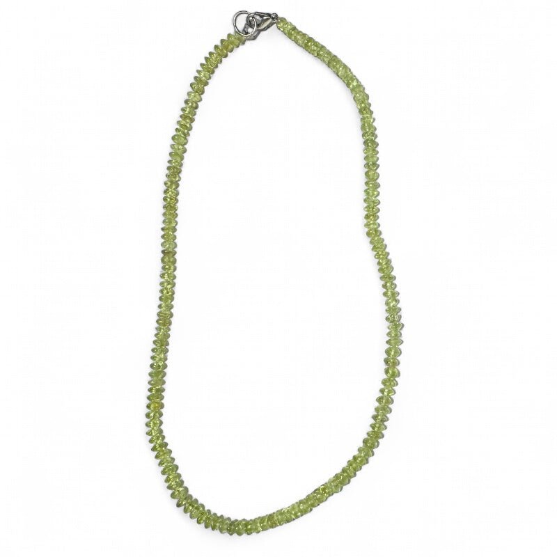 Collier péridot Inde AA argent 925 - 45cm - La Boite à Cailloux