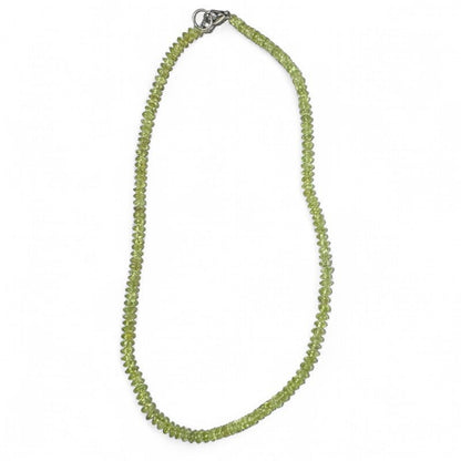 Collier péridot Inde AA argent 925 - 45cm - La Boite à Cailloux
