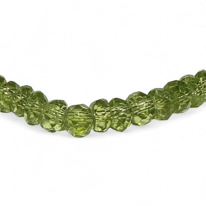 Collier péridot Inde AAA argent 925 - 43-48cm - La Boite à Cailloux