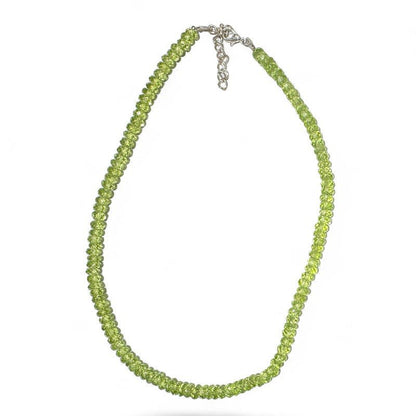 Collier péridot Inde AAA argent 925 - 43-48cm - La Boite à Cailloux