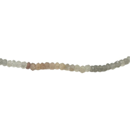 Collier pierre de lune multicolore AA argent 925 - 45 - 50mm - La Boite à Cailloux