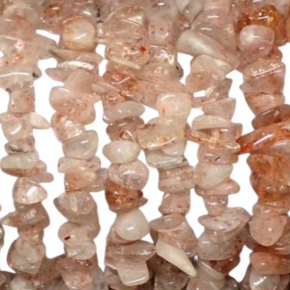 Collier pierre de soleil Inde A (perles baroques) - 45 - 50cm - La Boite à Cailloux