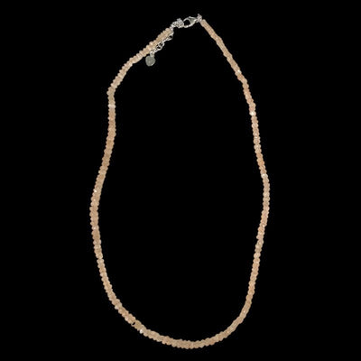 Collar de piedras del sol cuentas facetadas India AA 45-50cm