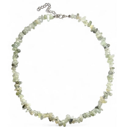 Collier prehnite Mali A (perles baroques) - 45 - 50cm - La Boite à Cailloux