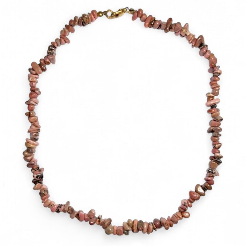 Collier rhodonite Madagascar A (perles baroques) - 45cm - La Boite à Cailloux