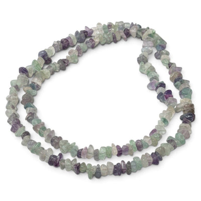 Collier sautoir fluorine multicolore Chine A (perles baroques) - 90cm