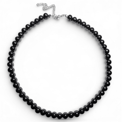 Shungite necklace Russia A (7-8mm balls) - 45cm-50cm