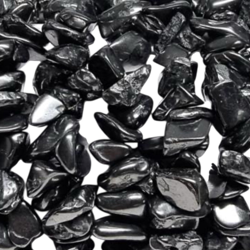 Collier shungite Russie A (perles baroques) - 45 - 50m - La Boite à Cailloux