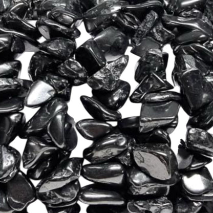Collier shungite Russie A (perles baroques) - 45 - 50m - La Boite à Cailloux