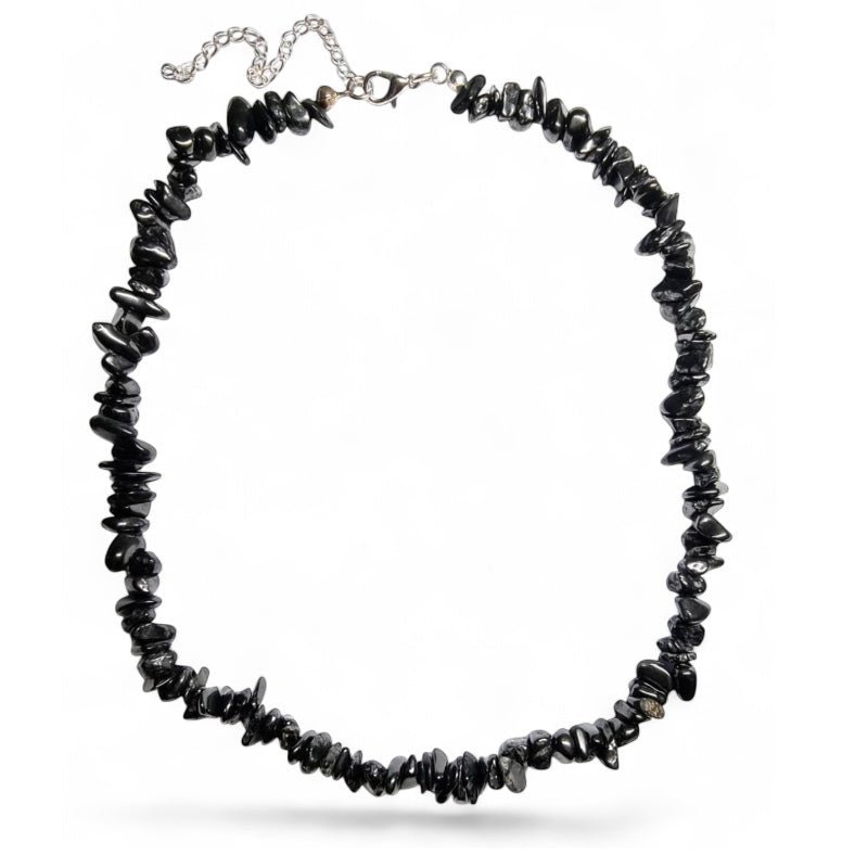Collier shungite Russie A (perles baroques) - 45 - 50m - La Boite à Cailloux