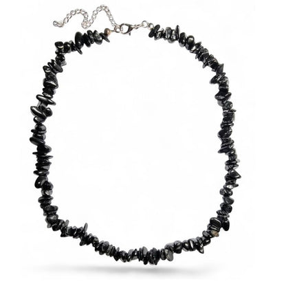 Collier shungite Russie A (perles baroques) - 45 - 50m - La Boite à Cailloux