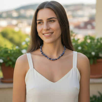 Brasil Un collar de sodalita (perlas barrocas) - 45cm