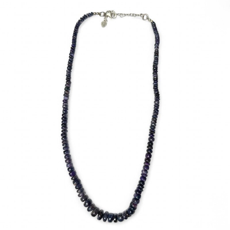 Collier sugilite Afrique du Sud AA (perles bouton) - 45 - 50cm - La Boite à Cailloux