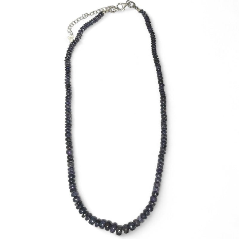 Collier sugilite Afrique du Sud AA (perles bouton) - 45 - 50cm - La Boite à Cailloux