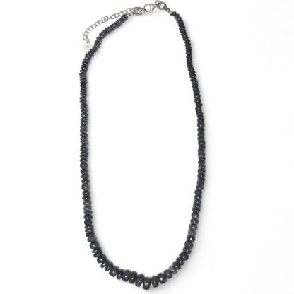 Collier sugilite Afrique du Sud AA (perles bouton) - 45 - 50cm - La Boite à Cailloux