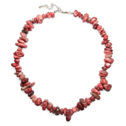 Collier thulite Norvège AA (perles baroques) - 45 - 50cm - La Boite à Cailloux
