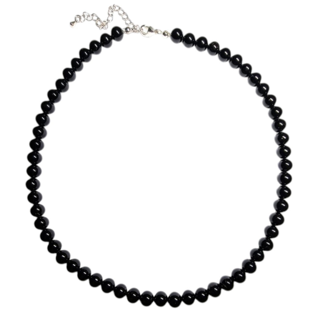 Collier tourmaline noire Brésil A - 45 - 50cm - La Boite à Cailloux