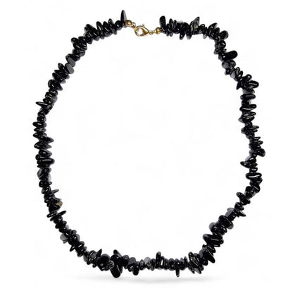 Collier tourmaline noire Brésil A (perles baroques) - 45cm - La Boite à Cailloux