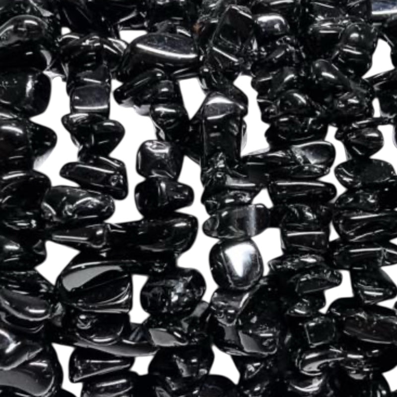Collier tourmaline noire Brésil A (perles baroques) - 45cm - La Boite à Cailloux