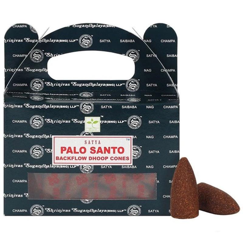 Cônes encens naturels à refoulement Palo Santo (boite de 24) - La Boite à Cailloux