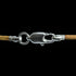 Cordon cuir naturel 1mm attache acier - La Boite à Cailloux