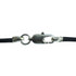 Cordon cuir noir 1mm attache acier - La Boite à Cailloux