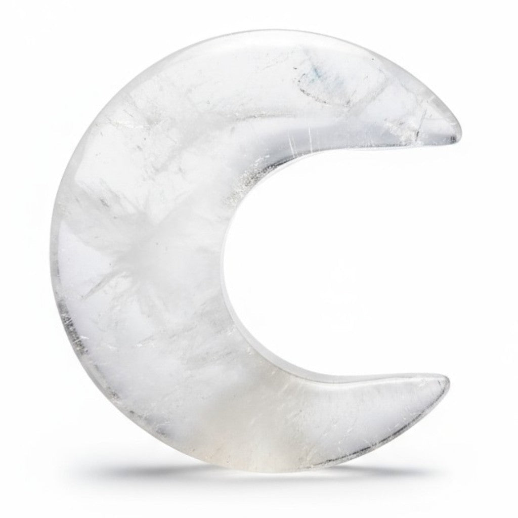 Demi lune cristal de roche Brésil A 40mm - La Boite à Cailloux