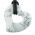 Donut coeur 30mm howlite Zimbabwe A - La Boite à Cailloux