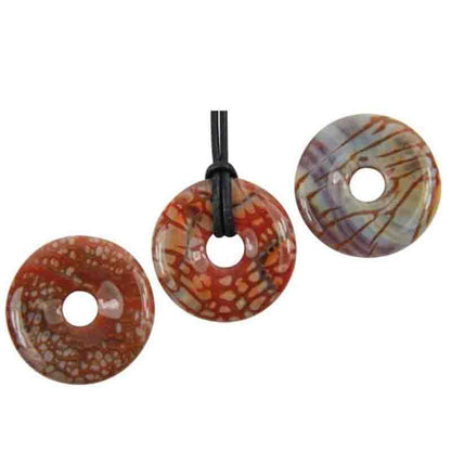 Donut ou PI Chinois agate de feu Brésil A - La Boite à Cailloux
