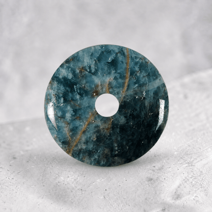 Donut ou PI Chinois apatite bleue Madagascar A - La Boite à Cailloux
