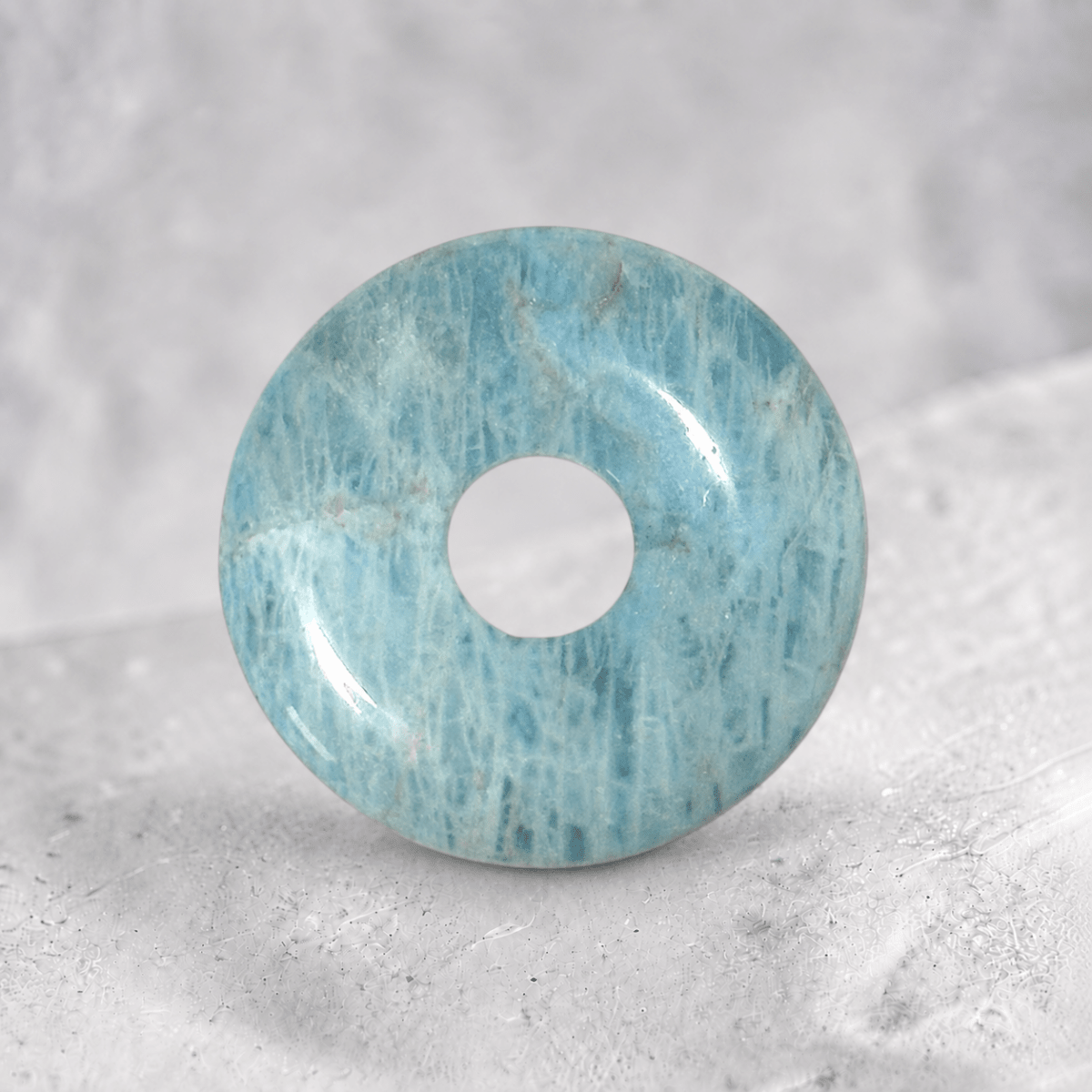 Donut ou PI Chinois apatite bleue Madagascar A - La Boite à Cailloux