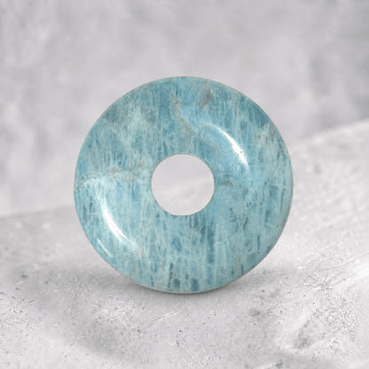 Donut ou PI Chinois apatite bleue Madagascar A - La Boite à Cailloux