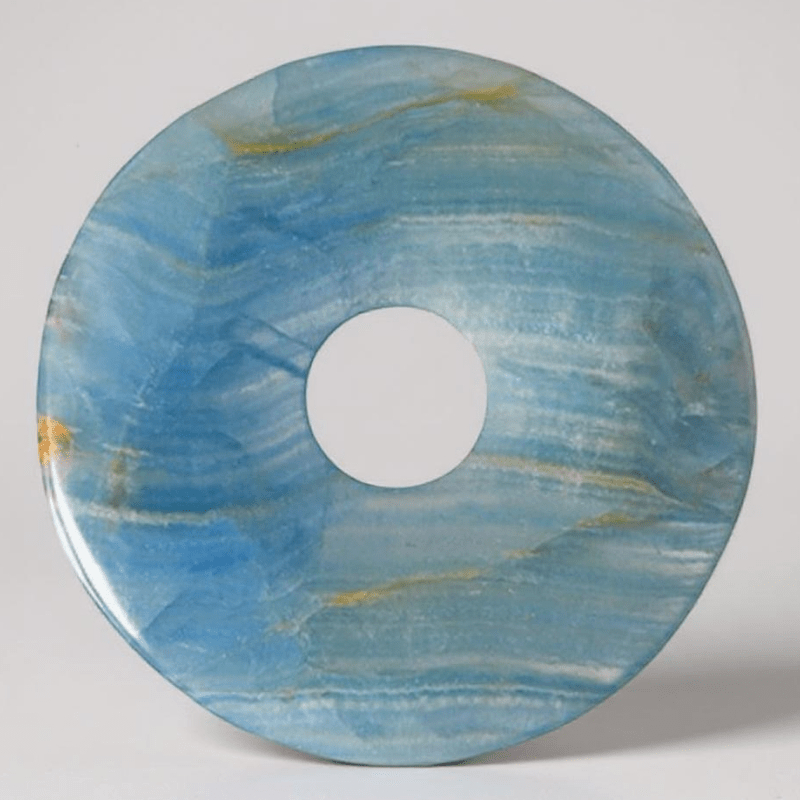 Donut ou PI Chinois aragonite bleue Pakistan A - La Boite à Cailloux