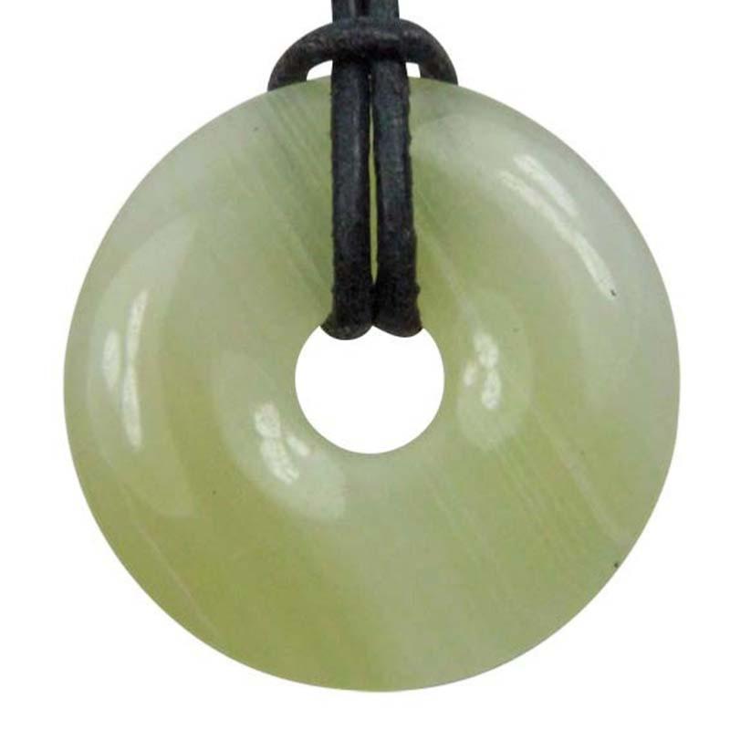 Donut ou PI Chinois aragonite verte (onyx marbre) 3cm - La Boite à Cailloux