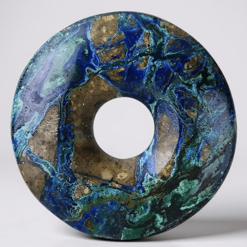 Donut ou PI Chinois azurite malachite Congo AA - La Boite à Cailloux