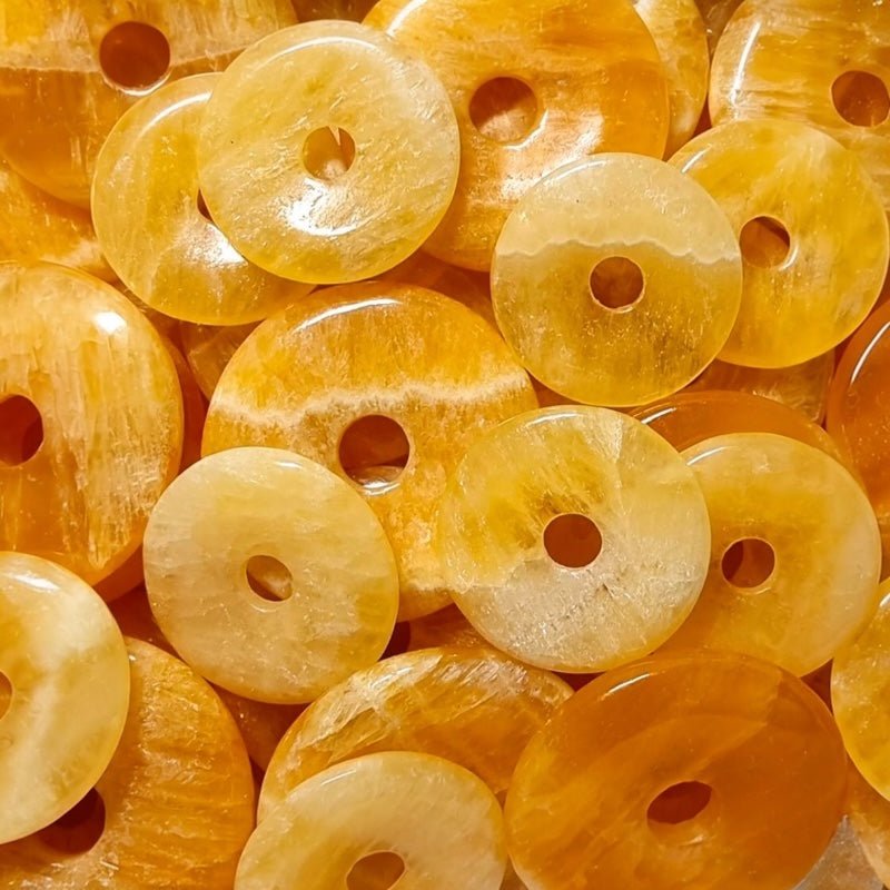 Donut ou PI Chinois calcite orange Mexique A - La Boite à Cailloux