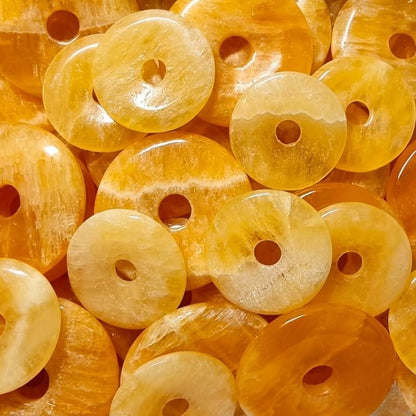 Donut ou PI Chinois calcite orange Mexique A - La Boite à Cailloux