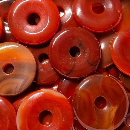 Donut ou PI Chinois cornaline Brésil A - La Boite à Cailloux