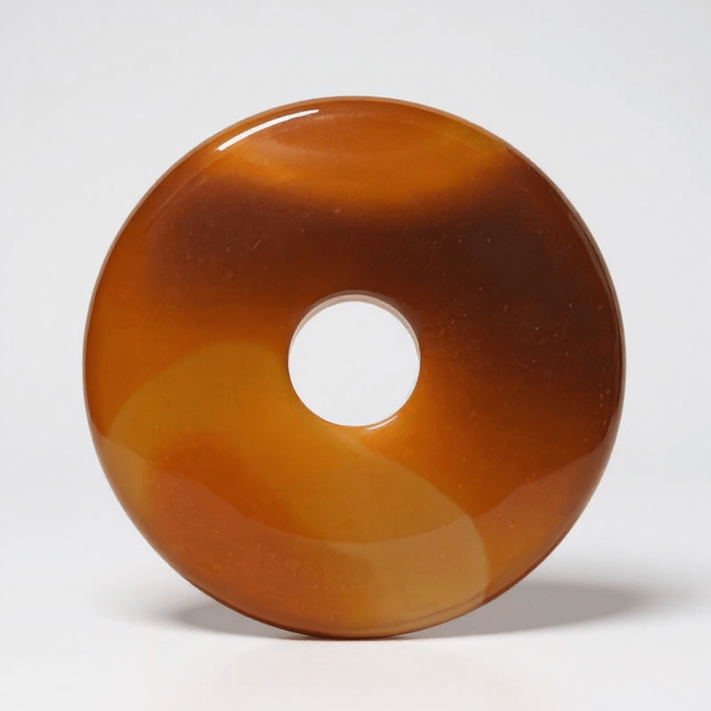 Donut ou PI Chinois cornaline Brésil A - La Boite à Cailloux