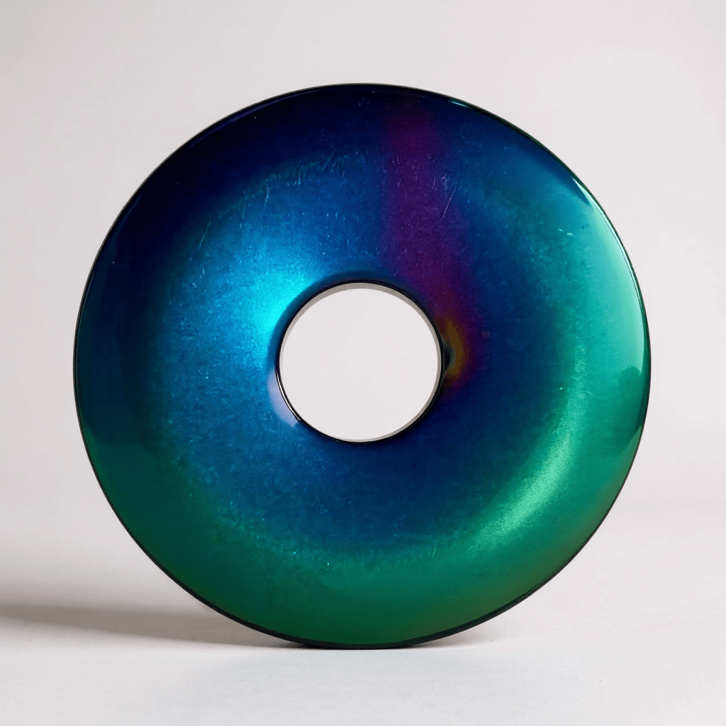 Donut ou PI Chinois hématite arc en ciel A - La Boite à Cailloux