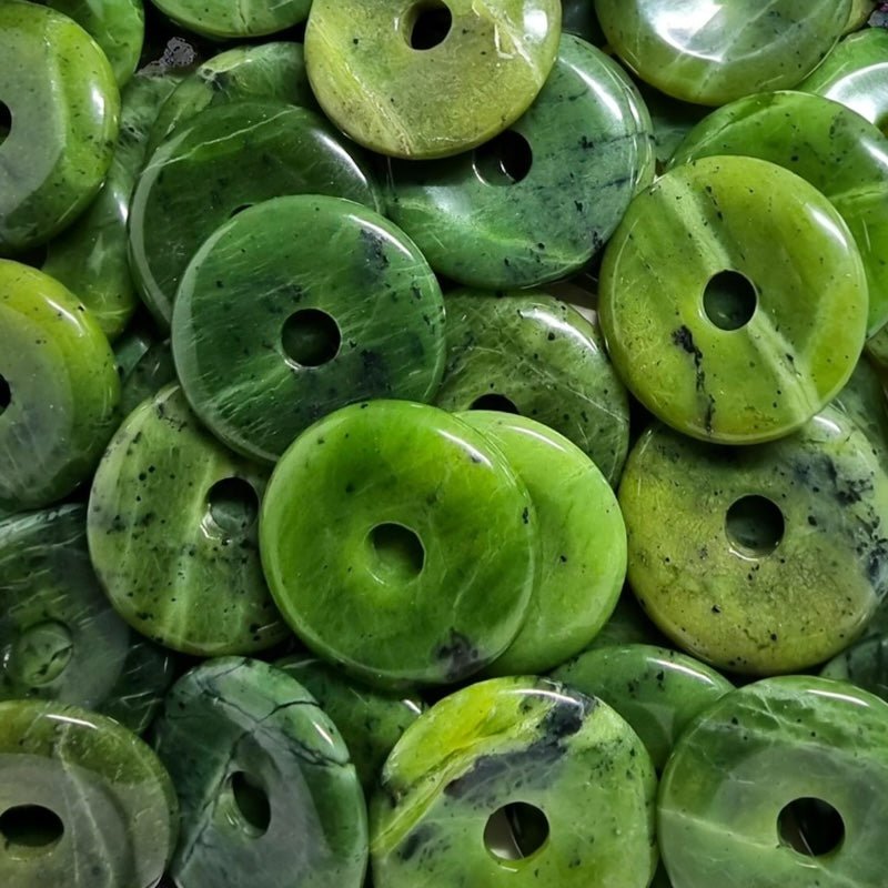 Donut ou PI Chinois jade néphrite Canada A - La Boite à Cailloux