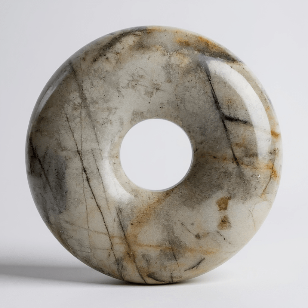 Donut ou PI Chinois jaspe marbre picasso Etats - Unis A - La Boite à Cailloux