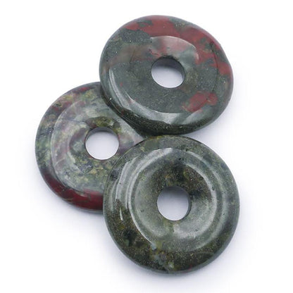 Donut ou PI Chinois jaspe sang de dragon Brésil A - La Boite à Cailloux